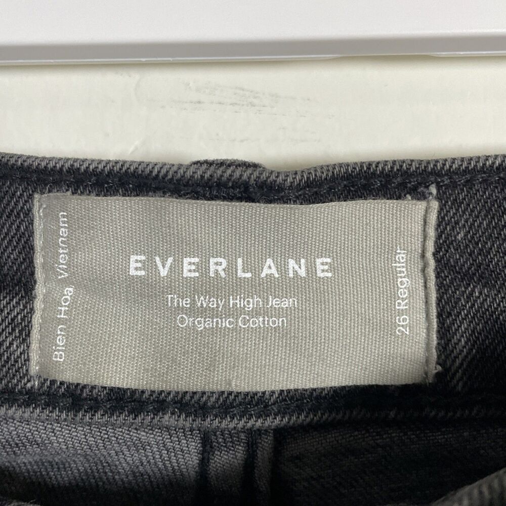 Everlane The Way High Jean Women's Organic Cotton Charcoal Grey Size 26 Regular - Picture 5 of 13